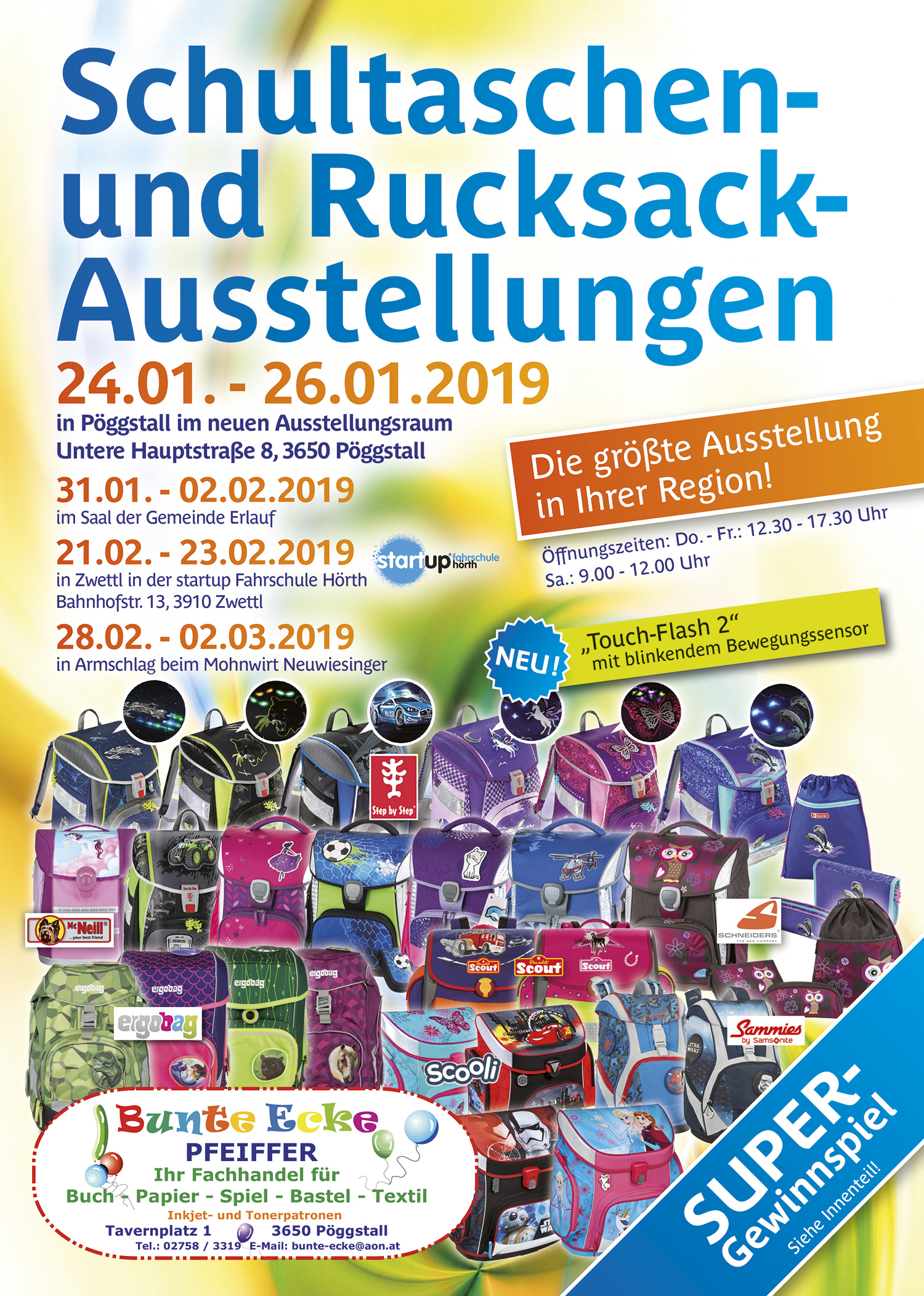 Schultaschenausstellung 2019 Schulranzenparty 2019